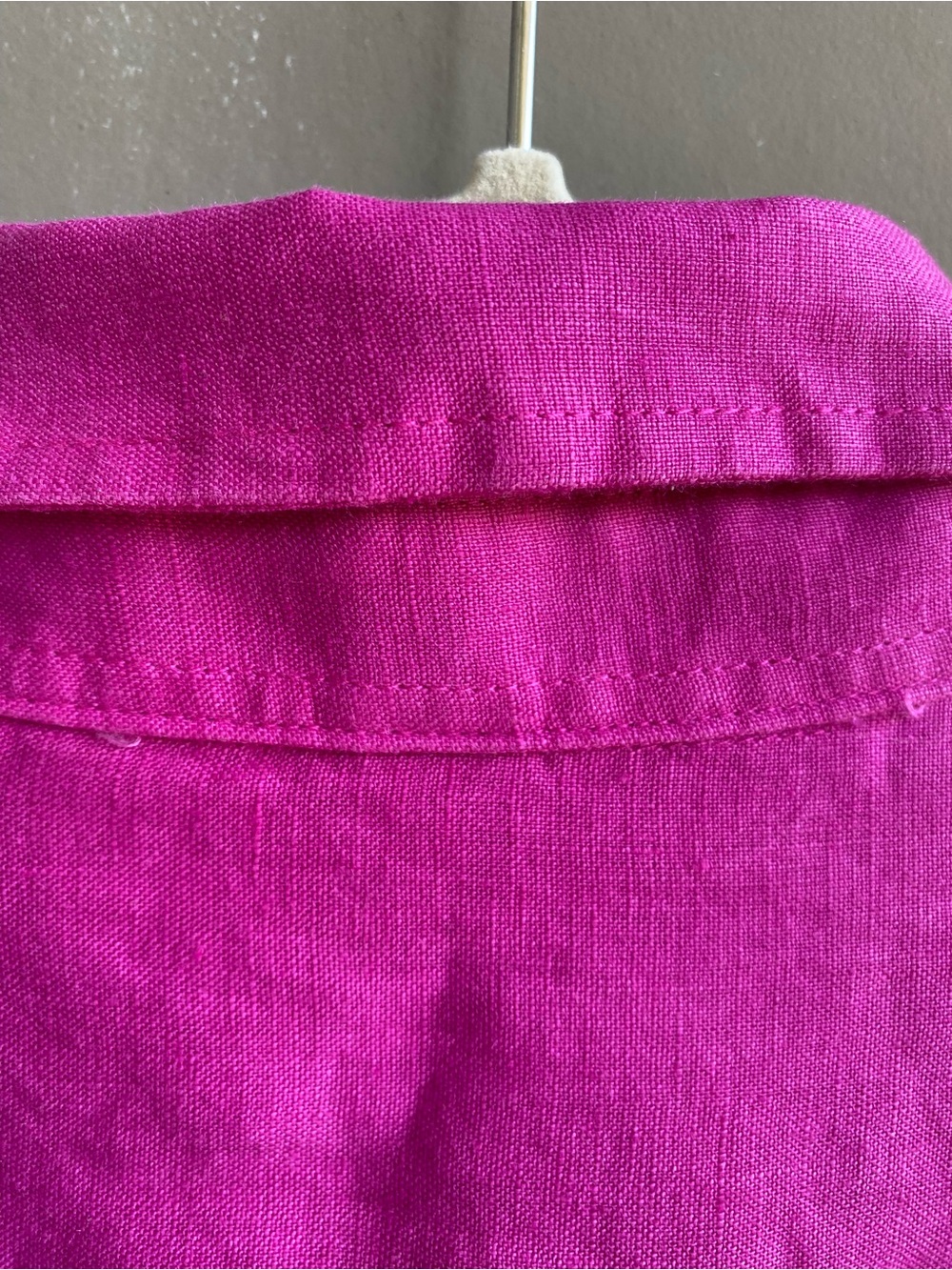 Lauren Ralph Lauren Linen Button-Down Shirt in Bright Fuchsia - 3X New with tags - Picture 6 of 9